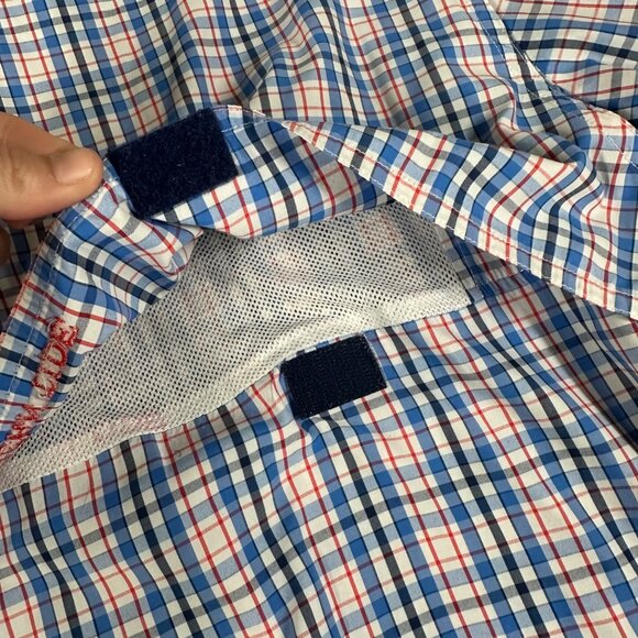 Southern Tide Mens Large Blue Plaid Vented Long Sleeve Button Up Classic Fit - Picture 16 of 16